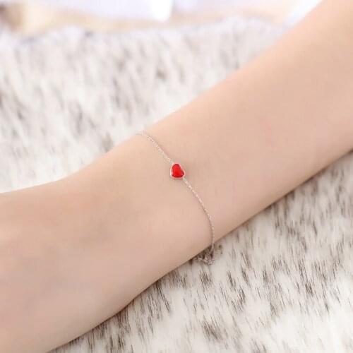 2019 Bijoux New Designer Silver Color Heart Bracelets For Women Fashion Girls Chain Bracelet Wholesale