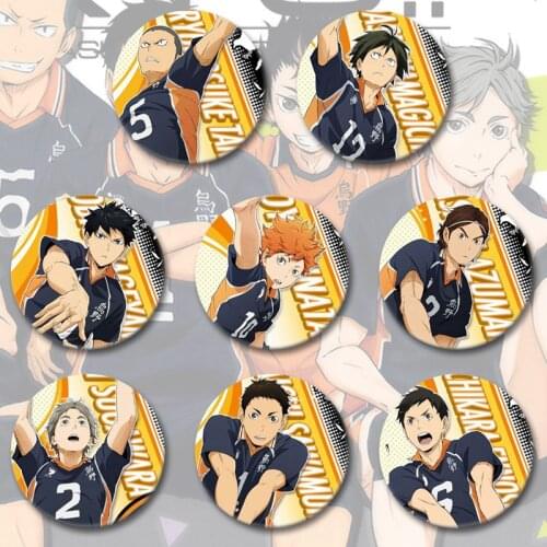Anime Badge Volleyball Junior Season 4 Badge For Boy/Girl Clothing Art Badges Decor 5.8cm