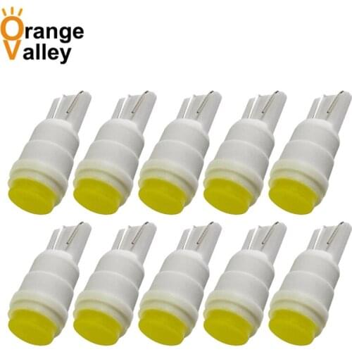 10Pcs Promotion White T10 W5W 194 168 Car Auto Ceramic High Power LED Side Wedge Dome Lights License Plate Lamp Bulb DC12V