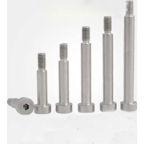 2pcs M10 Allen shaft shoulder screws stainless steel seta contour height limit bolts polished rod diameter 12mm 10mm-85mm long