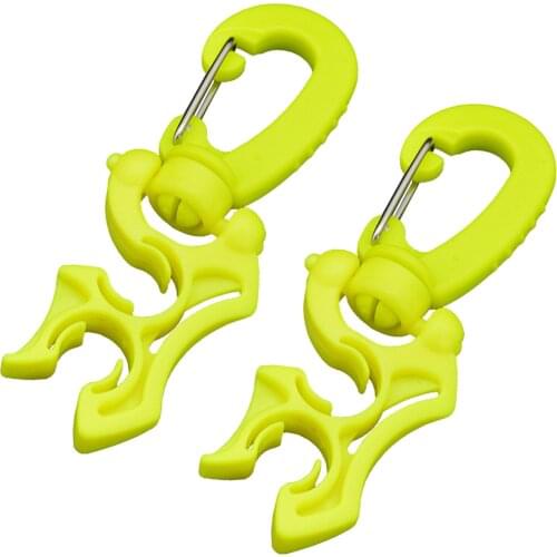 2 Packs Scuba Diving Double BCD Regulator Hose Holder with Clip Suit for Low/High Pressure Hoses Regulators Gauges Accessory