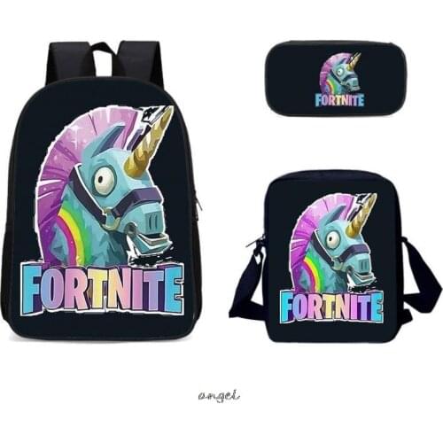 3PCS School Backpacks Set FORTNITE Games 3D Print School Bags For Girls boys Students Primary Daily Casual Travel Bag bolsa