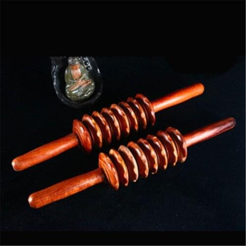 8 Rollers Rosewood Wood Roller Trigger Point Massage Stick Body Therapy Massager Muscle Relief Pain Sciatica Lumbar