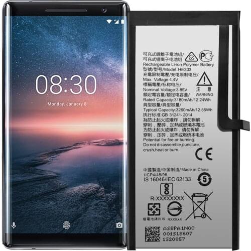 HE333 Battery For Nokia 8 Sirocco TA-1005 TA-1004 Battery Replacement Repair Part