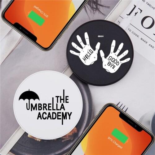The Umbrella Academy Qi Wireless Charger For iPhone 11Pro Max 8 Plus X XR XS Charging Pad Induction For Samsung S10 S20 8 9 plus