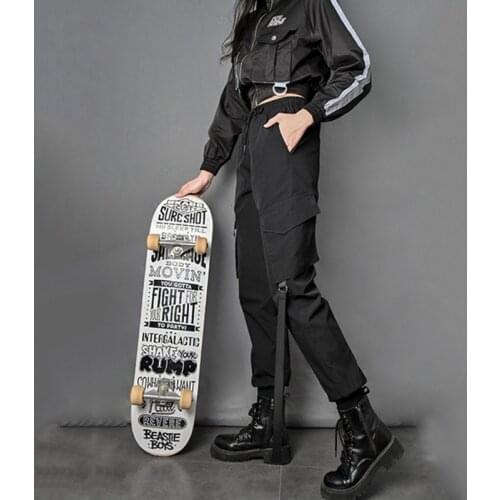 Streetwear Black Pants Women Korean Elastic Waist Sweatpants Baggy Pants 2021 Summer Autumn Hip Hop Harajuku Trousers Women