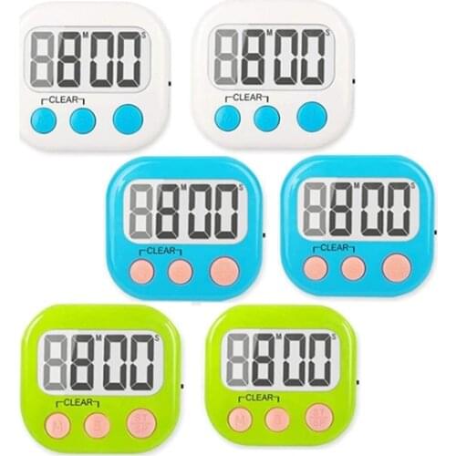 New 6 Pack Digital Kitchen Timer, Cooking Timer, Loud Alarm, Large Display, Count Up Countdown Timers