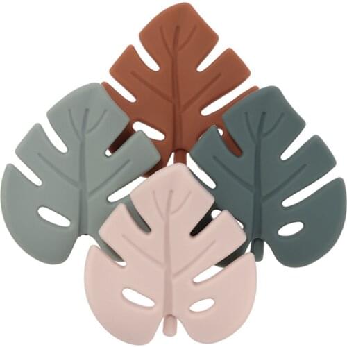Baby Tree Leaf Silicone Teether Newborn Molar Soother Infant Teething Chewing Toy Shower Gifts Leaves Silicone Teether for Baby