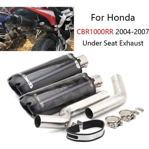 For Honda CBR1000RR 2004-2007 Motorcycle Exhaust Pipe Slip On Mid Link Tube 51mm Muffler No DB Killer Escape Reserve Catalyst