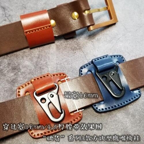EDC Hand Made First Top Layer Cowhide Vegetable Tanned Leather Waist Sheath Buckle Cover Portable Multifunction Tools