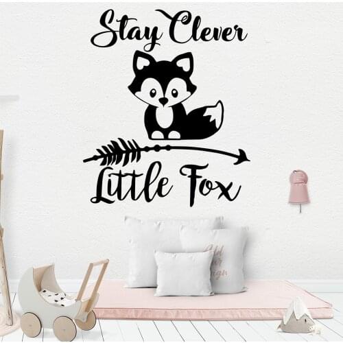 European-Style little fox Wall Art Decal Decoration Fashion Sticker For Babys Rooms Sticker Home Decor adesivo de parede