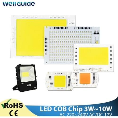 COB Chip 5W~100W AC 220V Integrated LED Lamp Chip 50W 30W 20W 10W Smart IC Driver LED Bulb Lamp for Flood Light Spotlight Diy