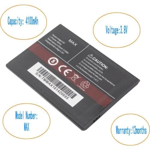 ISkyamS 10pcs/lot 4100mAh High Capacity Mobile Phone Batteries for Cubot Max Replacement Lithium Polymer Battery