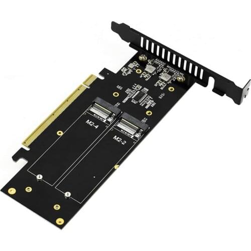 JEYI IHyper M.2 X16 TO 4X NVME PCIE3.0 GEN3 X16 TO 4XNVME RAID CARD PCI-E VROC CARD RAID Hyper M.2X16 M2X16 4X X4 NVMEx4 RAID