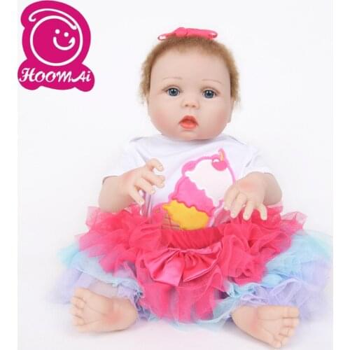22 Inch Doll Reborn Babies Doll For Girls 55 CM Realistic Soft Silicone Alive Reborn Baby Kids Playmate Gift
