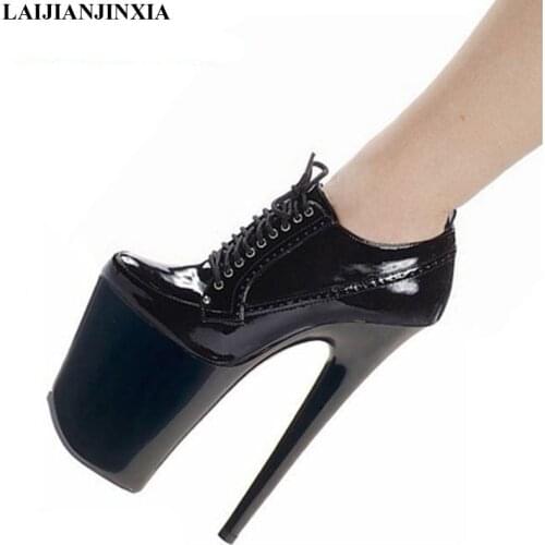 LAIJIANJINXIA New Sexy Thin Heels Women Girl Sexy 20cm High Heels Dancing Wedding Party Dance Shoe Platform Dance Pumps Shoes