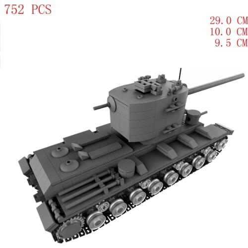 Hot military technic WWII Soviet Union Red Army KV-5 heavy tank vehicles Great Patriotic War weapons bricks Building Blocks toys