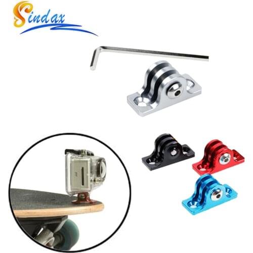 For gopro Surf board Skating Aluminum Alloy mountSurfing Board Mount Fixed Socket for GoPro Hero4/ 3+ for xiaomi yi sport camera