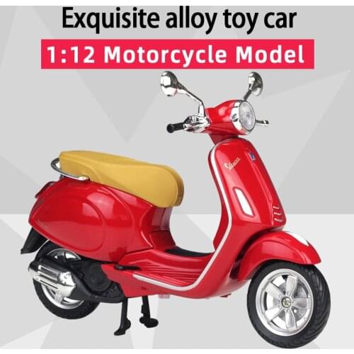 Maisto 1:12 Vespa Primavera 150 Alloy Diecast Motorbike Model Flexible Rotating Wheels Toy For Kid Gifts Toy Collection