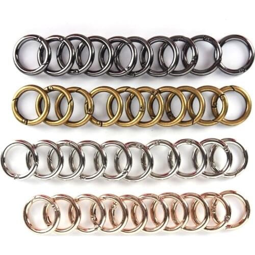2-10pcs Metal O Ring Openable Clap For Bags Handbag DIY Snap Clasp Claps Trigger For Handbags Straps For Bag Parts Accessories