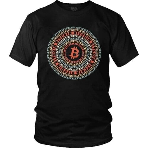 Eat Sleep Bitcoin Tshirts Men Tee Tops Cotton T Shirt Short Sleeve Cryptocurrency Crypto Blockchain BTC T-shirts Gift Idea Merch