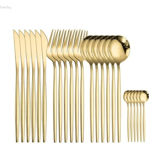 Stainless Steel Cutlery Set Portable Spoon Fork Knife Travel Picnic Set Kitchen For Home luxury dinnerware set plates tableware