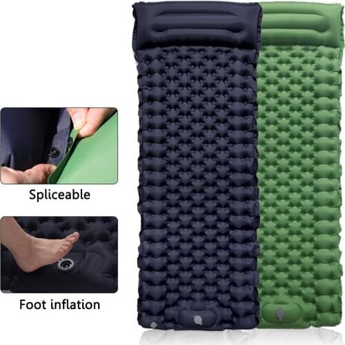 Air Mattress Inflatable Mattress Portable Camping Mat Single/Double Sleeping Pad Ultralight Folding Outdoor Travel Sleeping Mat