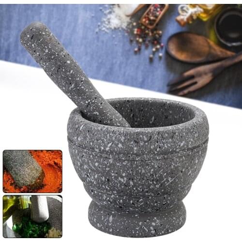 New Resin Mortar Pestle Tool Set 11 Cm Large Mortar Kitchen Herbs Spices Food Shreding Grinding Tool For DIY Sauce Making Mills