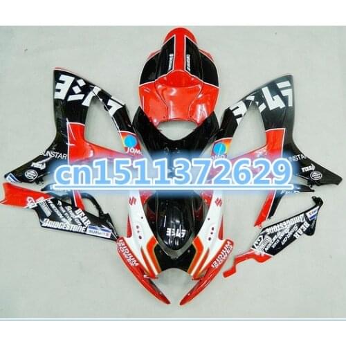 ABS For K6 06 07 A GSXR600 750 Red/Black GSXR-750 GSX-R750 GSXR 600 750 2006 2007 100%NEW K6 fairings-Dor for SUZUKI D