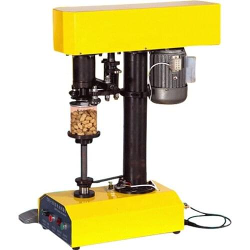 Semi Automatic Plastic Pet Aluminum Pop Soda Tin Beer Can Vacuum Sealer Sealing Machine