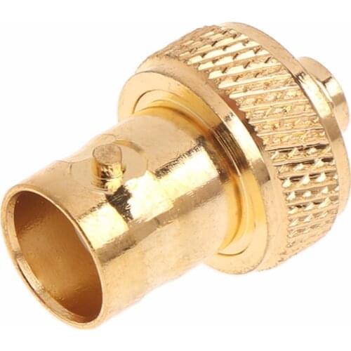 Straight Gold Plated BNC Female Jack to SMA Female RF Coaxial Connector Adapter