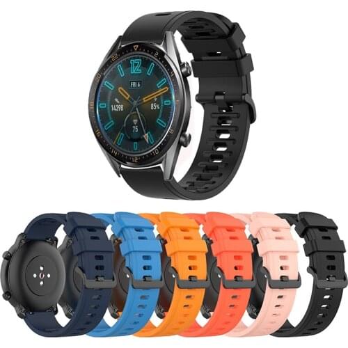 For Huawei GT 2 42mm 46mm Strap 20mm 22mm Silicone Watchband For Huawei Watch GT 2 Pro／2E／Honor Magic 1 2 Sport Replace Bracelet