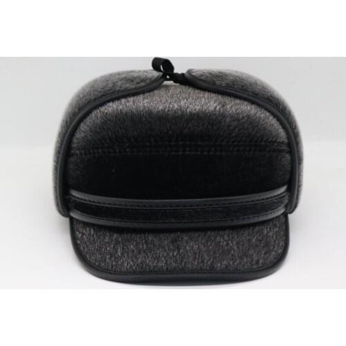 Шапка ушанка Мужская осень-зима Bomber Hat Pilot Hat Открытый теплый русский Hat Hat Hat с шляпой для рыбалки