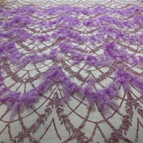 SJ Lace 3D Flower African Lace Fabrics 2021 High Quaity Lace French Tulle Lace Fabric With Sequins For Wedding Party Dress Z4-56