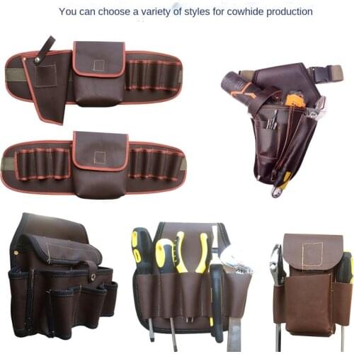 Electrician Kit Tool Case Bag Multifunctional Electrician Decoration Shoulder Bag Leather Ferramentas Manuais Hand Tools EI50TB