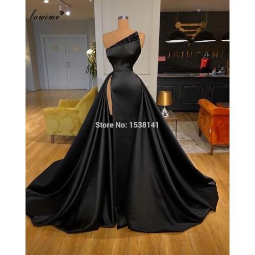 Haute Couture Black Evening Dresses Formal Two Pieces Evening Gowns Special Occasion Dresses Evening Wear Vestidos Formales