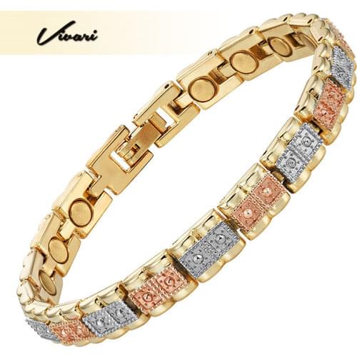 Vivari Elegant Womens Bracelet Chain Link Bracelets&Bangles 2-Tone Color Female Exquisite Trinket Alloy Made Best Lover Gifts