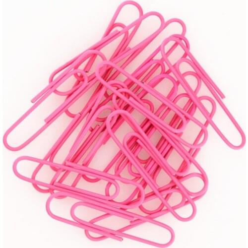 High Quality Pink Notebook Bookmark binder Paperclips Accessories Paper Clips Binding Office Stationary Supplies