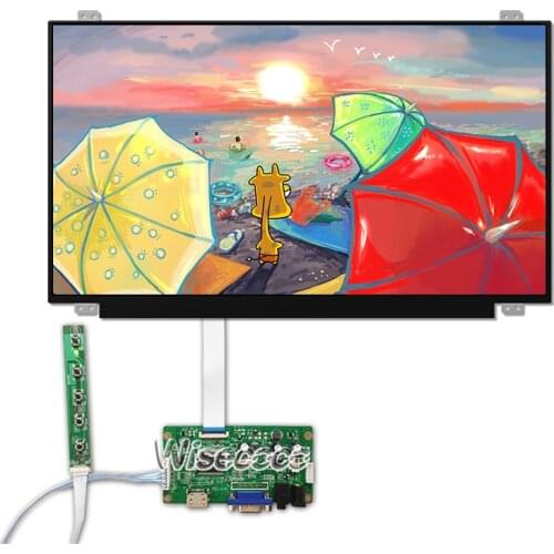 Wisecoco 15.6" 1920*1080 TFT LCD Display N156HGA-EAB Laptop LED Screen Slim FHD EDP 30pin VGA Board for raspberry pi 3