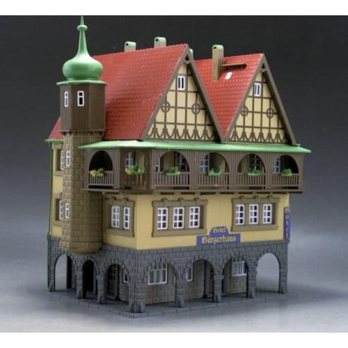 1/87 The Train Scene Model Can Be Used To Assemble Large Houses Around The Railway