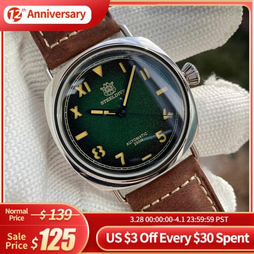 STEELDIVE 1936 Mens Automatic Mechanical Watches Japan NH35A Diving Watch 200m C3 Luminous 316L Steel Dive Watch Automatic Men