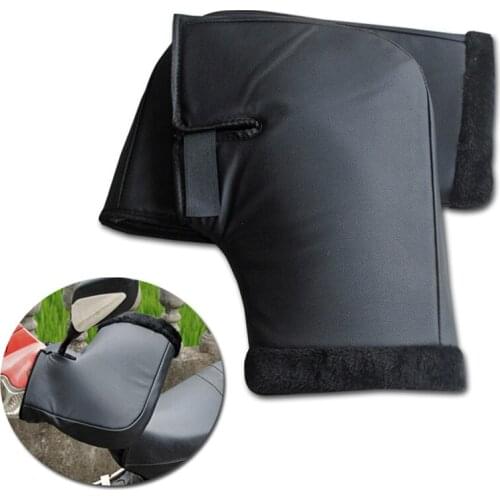 Motorcycle Handlebar Cover Windproof PU Winter Thick Warm Handlebar Muffs Thermal Cover Gloves Universal For Motorcycles