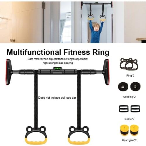 Children Swing Bar Rings Children Hanging Ring Kids Trapeze Swing Bar with Rings for Indoor Outdoor Tree Playground Yard