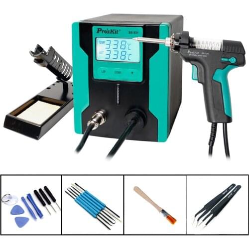 ProsKit SS-331H LCD Digital Electric Desoldering Pump Strong Suction Desoldering Gun For BGA Desoldering Repair Suction Vacuum