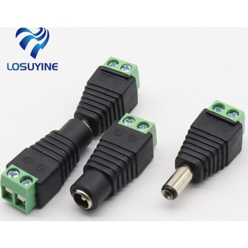 IMC Hot 10 Pcs CCTV Cameras 2.1mm x 5.5mm Female Male DC Power Plug Adapter