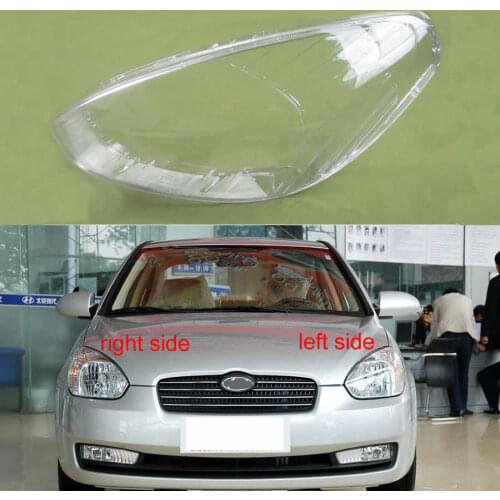 For Hyundai Accent 2006 2007 2008 2009 Headlamp Cover Shell Lampshade Transparent Lampshade Headlights Cover Lens Lamp Mask