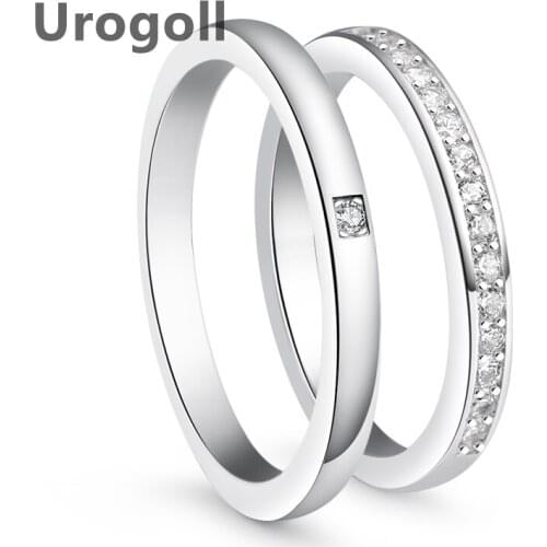 Fashion Wedding Ring Sterling Silver Jewelry Ring Bands Anniversary Couples Rings Engrave Ring Gift For Women Valentines Day