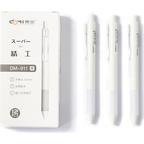 Water-Based Pen Study And Exam Stationery Signing Pen 0.5mm Bullet Point Press Gel Pen Student Stationery Black Pen