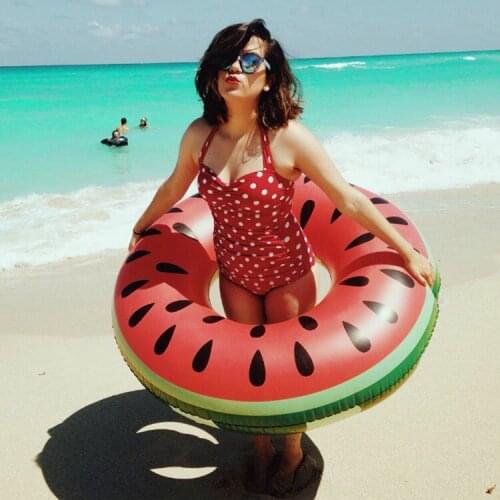 Inflatable Watermelon Kids Swimming Ring Inflatable Pool Float Circle for Adult Children