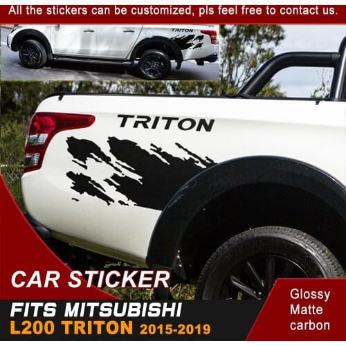Mud splash car body sticker 4x4 off road car sticker pickup box bed decal for mitsubishi l200 triton 2006-2015 2016 2017 2018